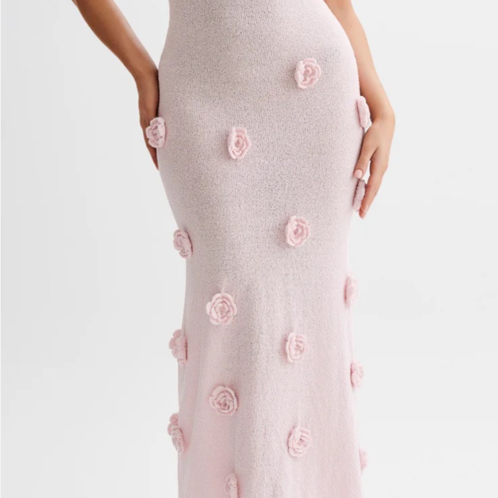 Meshki Pink Floral Maxi Skirt